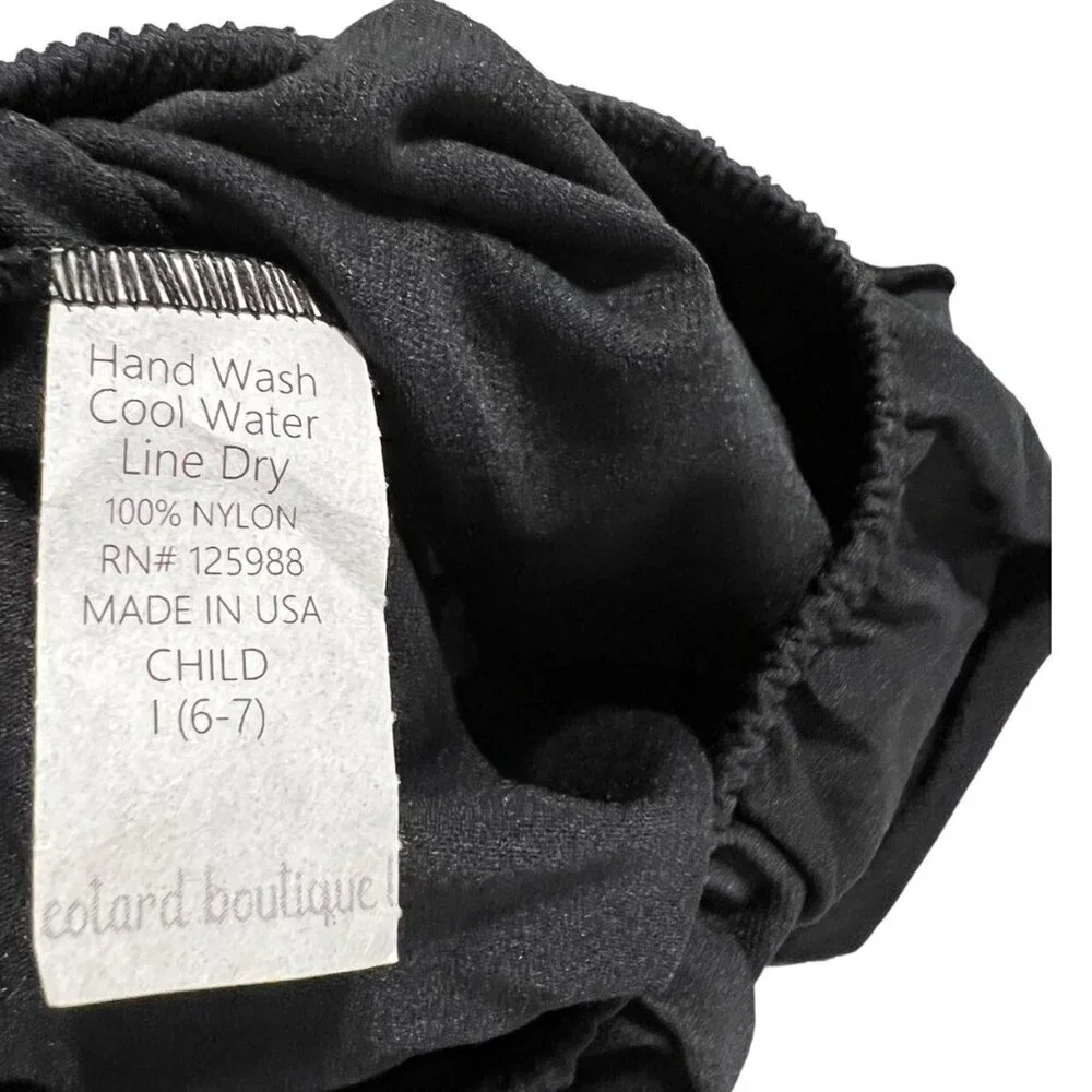 NEW The Leotard Boutique 6/7 Black Ruffle Leo & Dance Skirt